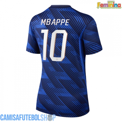 Camisa de time de futebol França Kylian Mbappe #10 Replicas 1º Equipamento Feminina Mundo 2026 Manga Curta